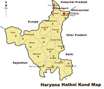 Hathni Kund Map
