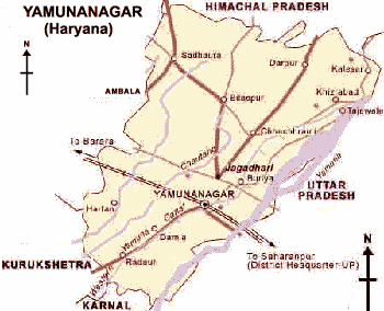 Yamunanagar map